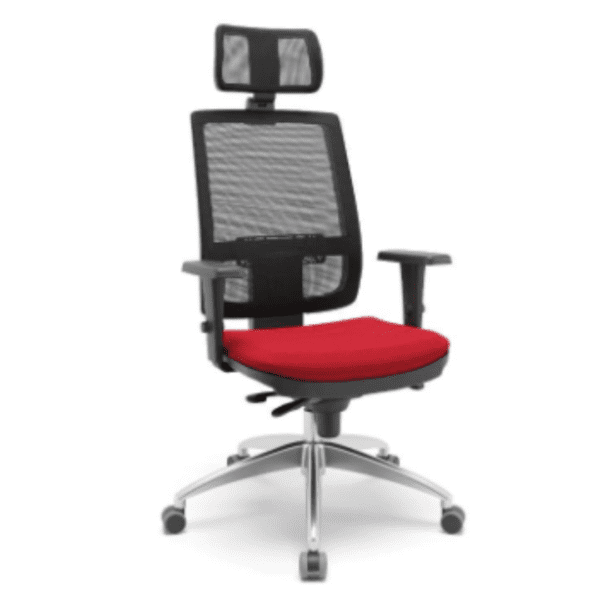 Brizza Ergonômica Presidente com Encosto de Cabeça NR-17