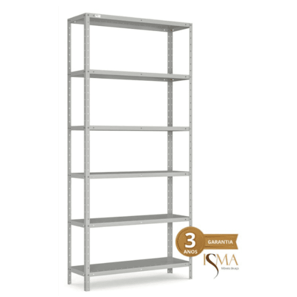 Estante industrial coluna L3 com 6 prateleiras